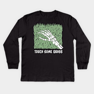 Touch Some Grass Kids Long Sleeve T-Shirt